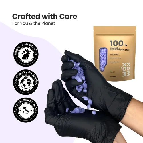 Vista 2 de Wax Wax Cuentas de cera dura de orquídea, cera facial para piel ultra sensible, sin colofonia, hipoalergénica, sin tiras, cuentas de cera de bajo
