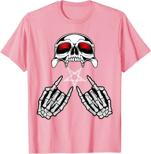 Vista 50 de Camisas de metal pesado con diseño de abanico de metal Negro
