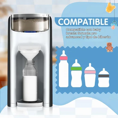 Vista 6 de Remerry 1 embudo de repuesto compatible con Baby Brezza Formula Pro Advanced piezas de repuesto embudo y cubierta compatible con dispensador