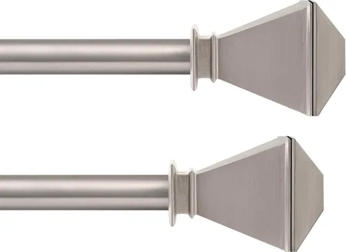 Vista 9 de Deco Window - Varilla ajustable para cortinas para ventanas de 18 a 44 pulgadas, poste de hierro de 1 pulgada extendible de alta resistencia