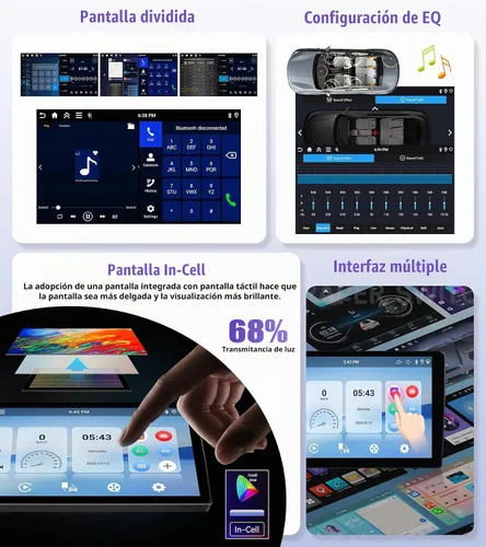 Vista 4 de 4+64 para Hyundai Elantra 2016 2017 2018 Android 15 Radio de coche inalámbrico Carplay Android Auto 9 pulgadas pantalla táctil