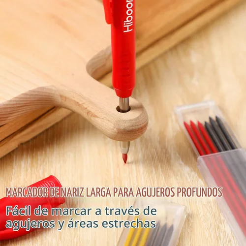Vista 5 de Hiboom Juego de 3 lápices de carpintero con 24 recambios