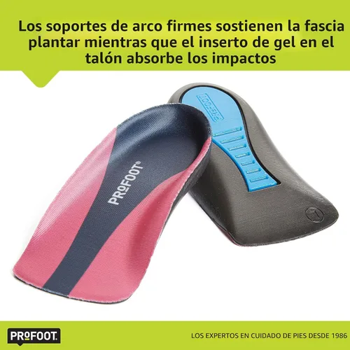 Vista 4 de PROFOOT Plantillas ortopédicas para fascitis plantar para mujer (tallas 6-10) – Insertos de gel para zapatos para alivio instantáneo del dolor