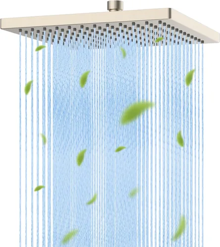 Vista 21 de Hibbent Cabezal de ducha filtrado de metal, cabezal de ducha de lluvia de alta presión de 6 pulgadas, filtro de ducha de 20 etapas para suavizador