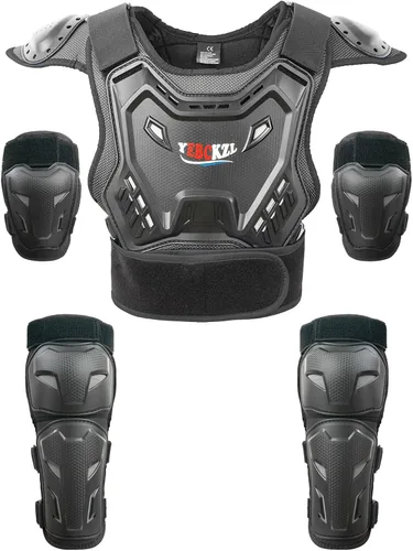 Vista 11 de Reomoto Protector de cuerpo completo para niños, equipo de motocross, para motocicleta, ciclismo, esquí, motocicleta, equitación, chaleco