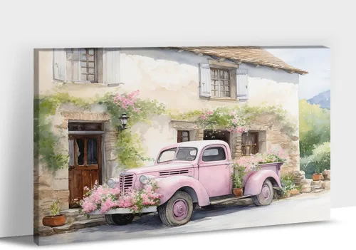 Vista 29 de Arte de pared con estampado de granero blanco de granja, granero y vaca, arte de pared con imágenes de granero blanco, cuadros rústicos de campo