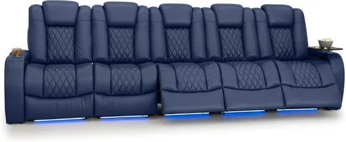 Vista 135 de Seatcraft Asiento de cine en casa Diamante Marrón Reclinable Individual