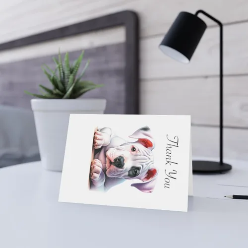 Vista 6 de DistinctInk Tarjeta de felicitación/tarjeta de nota -Dogo Argentino Puppy Coloreado Lápiz Dibujo Cumpleaños