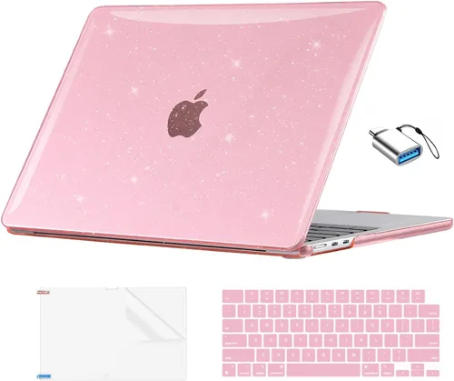 Vista 12 de EooCoo Funda para MacBook Air de 13 pulgadas M5/M4/M3/M2 2026-2022, color Crystal Black