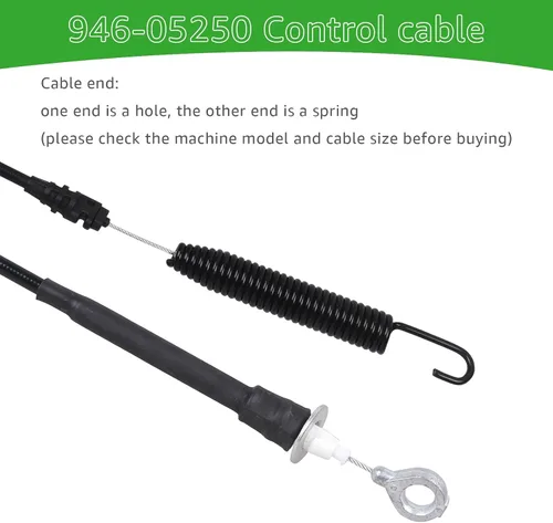 Vista 5 de 946-05250 746-05250 Cable de control de cuchilla de cortacésped compatible con cortacésped MTD Cub Cadet CC600 CC 600