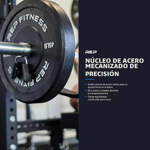Vista 7 de Discos para levantamiento de pesas para ejercicios de resistencia y acondicionamiento físico. Bajo olor