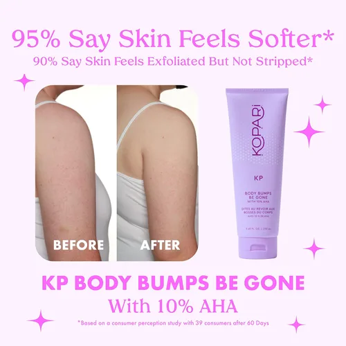 Vista 3 de Kopari KP Body Bumps Be Gone Exfoliating Body Scrub con 10% AHA, para suavizar la piel, reducir golpes, descongestionar los poros, aclarar, exfoliar