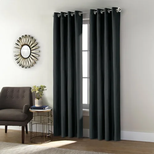 Vista 7 de Loft Living Spirit Total Blackout - Panel de cortina texturizada, 52 x 84 pulgadas, color negro