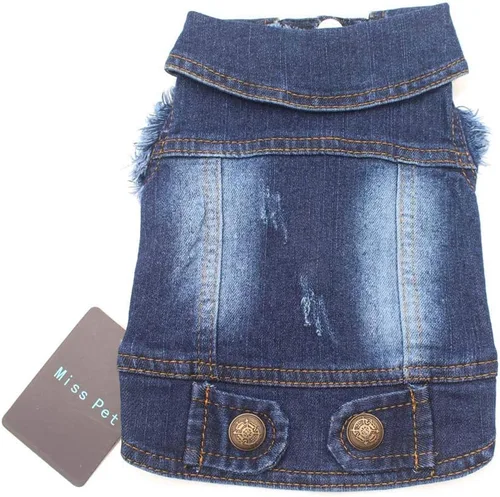 Vista 2 de MISSPET - Pantalones de mezclilla azules suaves y lindos para perros pequeños, medianos y pequeños