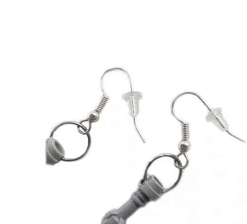 Vista 2 de Lego-Aretes de aro de luz de Star Wars, joyas divertidas