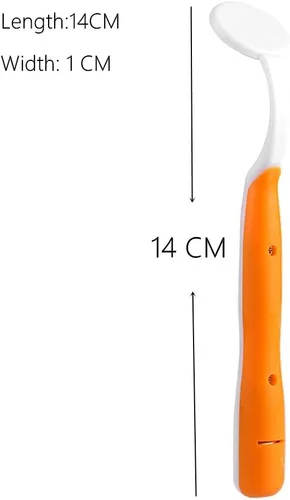 Vista 3 de Espejo dental con herramienta de luz, espejo de inspección de dientes con luz LED, ángulo de curva antiniebla, herramienta de cuidado bucal