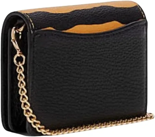 Vista 2 de Mini cartera en una cadena con estampado de tigre OroMielNegro Multi