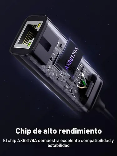 Vista 8 de UGREEN Adaptador USB C a Ethernet, 1000 Mbps, RJ45, sin controlador, compatible con Windows, MacOS, iPadOS, ChromeOS, Android, portátil, tableta
