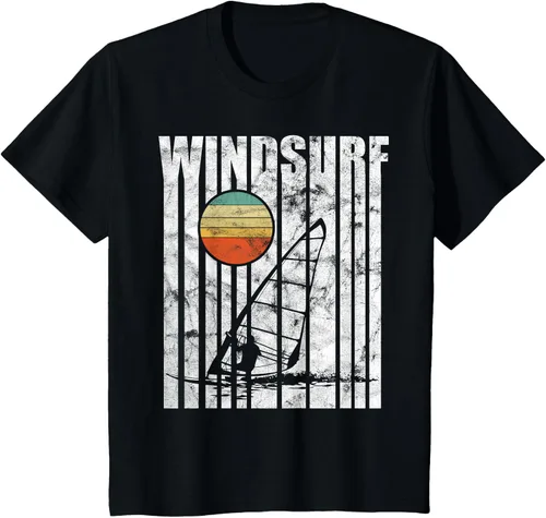 Vista 36 de Camiseta vintage de windsurf con regalo vintage de windsurf, Negro, S