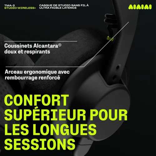 Vista 6 de AIAIAI TMA-2 Studio Wireless+ Auriculares sobre oreja, tecnología W+ Link, construcción totalmente modular, audio inalámbrico sin comprimir, cojines