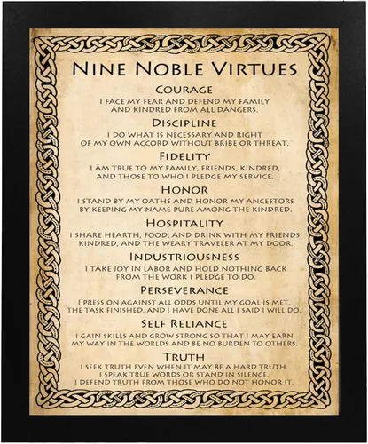 Vista 6 de 9 nobles virtudes y afirmaciones, arte de pared inspirador, impresión de pared motivacional con virtudes nobles, decoración de pared perfecta
