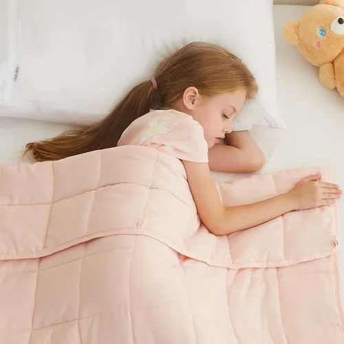 Vista 59 de L'AGRATY Manta con peso de 5 libras, para regazo, manta pequeña y portátil para adultos, refrescante, para viajar, relajarse y dormir, para todas