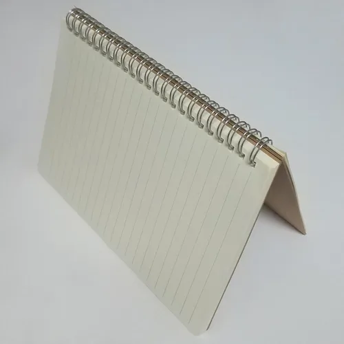 Vista 2 de YUREE Cuaderno de espiral/diario en espiral, cuaderno de tapa dura, 140 páginas (70 hojas) con rayas anchas, A5, 8.4 x 5.9 pulgadas