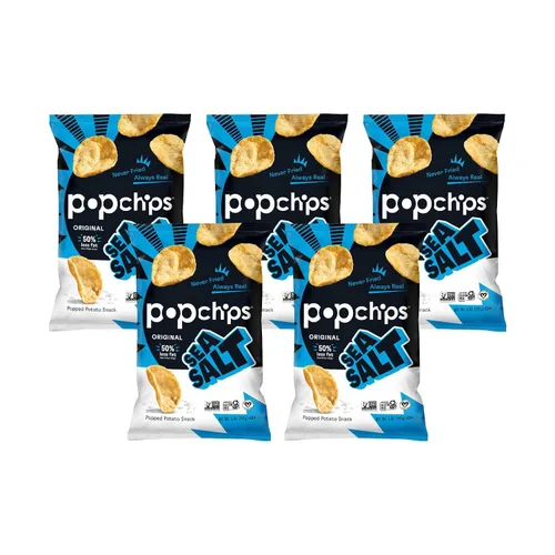 Vista 11 de Popchips Paquete variado de papas fritas, porciones individuales de 0.8 onzas (paquete de 24), 4 sabores: 8 sal marina, 8 barbacoa, 4 crema agria