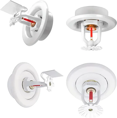 Vista 5 de Metal Magery IPS - Placa de cabeza de escudo para aspersor de incendios, 2 piezas, anillo blanco de 1/2 pulgada, paquete de 6