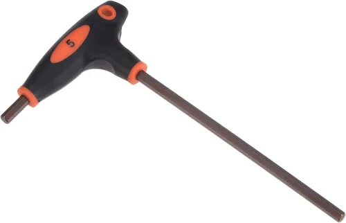 Vista 8 de uxcell Llave inglesa de doble extremo con manija en T de llave hexagonal de 0.079 in, acero métrico S2