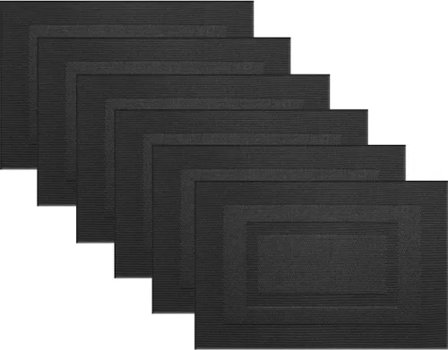 Vista 36 de Manteles individuales de vinilo resistentes al calor, lavables, fáciles de limpiar, manteles individuales de plástico para cocina, mesa de comedor