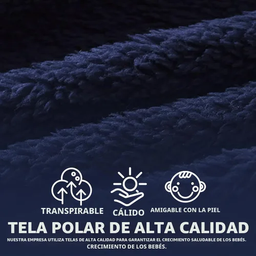 Vista 6 de Chaqueta de forro polar para bebé niño y niña, ropa de invierno para niños, abrigo para niños pequeños, suéter para niños Azul