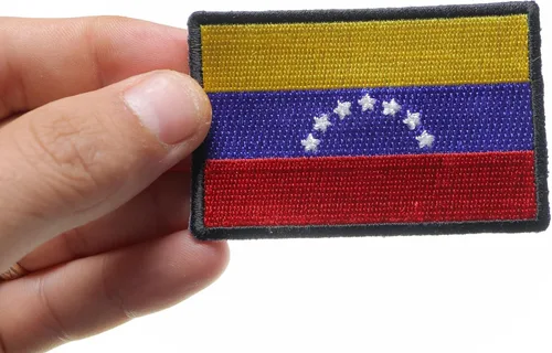 Vista 3 de Parche de bandera de Venezuela - 3x2 pulgadas. Parche bordado para planchar (P5170)