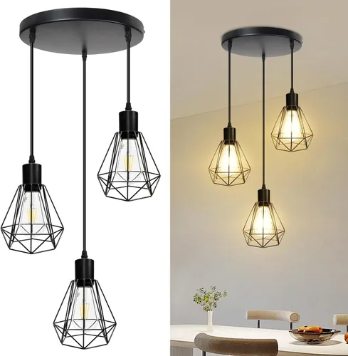 Vista 8 de LTBLIGHT Paquete de 1 lámpara colgante de granja con base E26 de altura