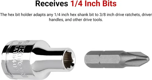 Vista 5 de TEKTON Unidad de 3/8 pulgadas x 1/4 pulgada hexagonal magnético soporte de broca SHA15402
