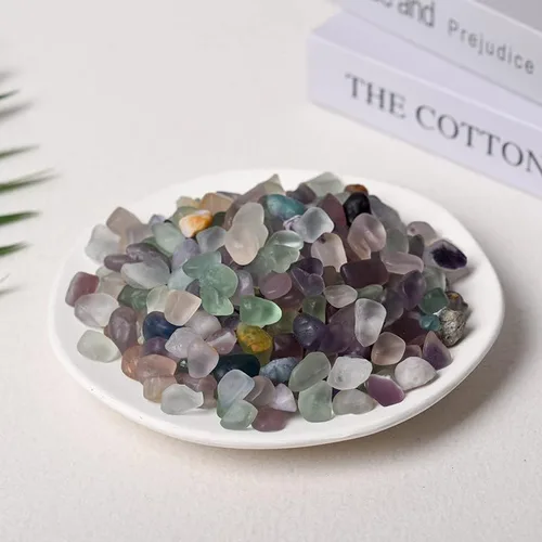 Vista 6 de Piedras naturales de 3.53 oz de cuarzo transparente, cristal rosa, amatista, citrino, fluorita, aventurina, ojo de tigre, gravilla de obsidiana