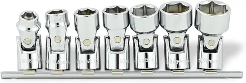 Vista 4 de Dynamic Herramientas 3/8" Drive 7 Pieza 6 Puntos SAE, Conjunto Universal Flex Socket Set, 3/8" - 3/4
