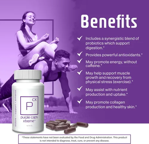 Vista 5 de bHIP Global Purple Caps Xtreme - Vitaminas y Minerales - 60 Cápsulas