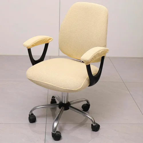 Vista 3 de Melaluxe Funda para silla de oficina con fundas para reposabrazos, funda elástica universal para silla de escritorio, fundas para silla