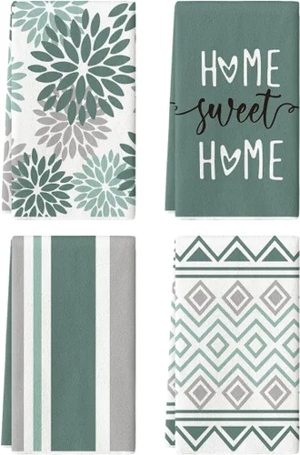 Vista 9 de Artoid Mode Toallas de Cocina Rayas Negras Home Sweet Home Boho Halloween Toallas de Platos, 18x26 Pulgadas Toallas de Mano de Decoración