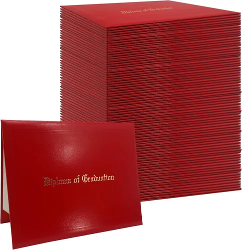 Vista 27 de GraduationMall Cubierta impresa para diploma para certificado 8.5 x 11 pulgadas, color negro, paquete de 1