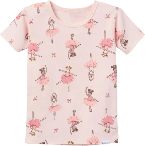 Vista 4 de Conjunto de pijama de 4 piezas con diseño de dinosaurio ajustado para niños Bailarinas