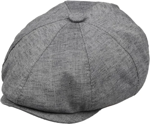 Vista 9 de Gorra de 8 paneles estilo Newsboy – Mezcla de lino con forro 100% de algodón
