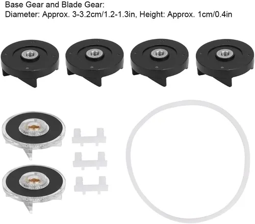 Vista 2 de Accesorios De 6 Engranajes De Reemplazo De Engranaje Base Y Pieza De Reemplazo De Engranaje De Cuchilla Para Magic Bulle Blender 250w Juicer