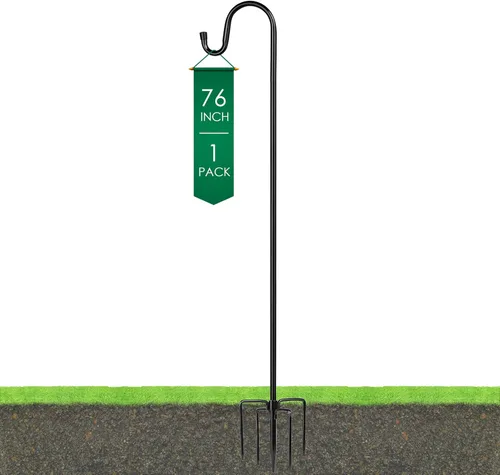 Vista 17 de Shepherd-Hooks Adjustable for Bird-Feeder Lantern Plant-Hook Garden-Stake - Plant Stand Hanger for Outdoor Flower Basket, Bird Feeder Hanger