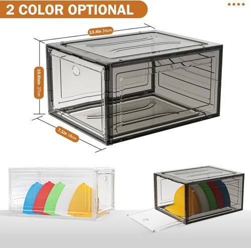 Vista 4 de YKLSLH Caja Organizadora de Sombreros, 6 Cajas para 40 Sombreros, Organizador de Sombreros de Plástico Sólido Más Resistente Mejorado para Gorras