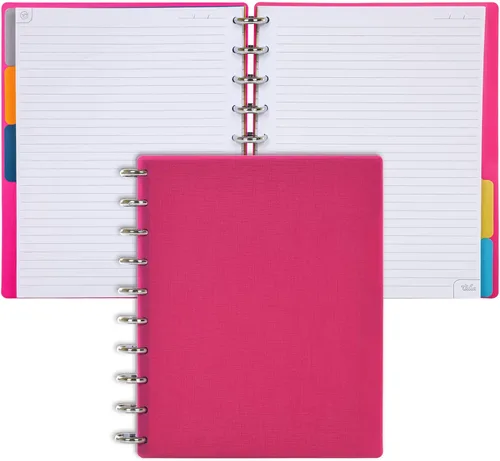 Vista 156 de Talia - Cuadernos de notas con tapas, planificador, personalizables, (Rosa de los 90, Junior (5.5 pulgadas x 8.5 pulgadas))