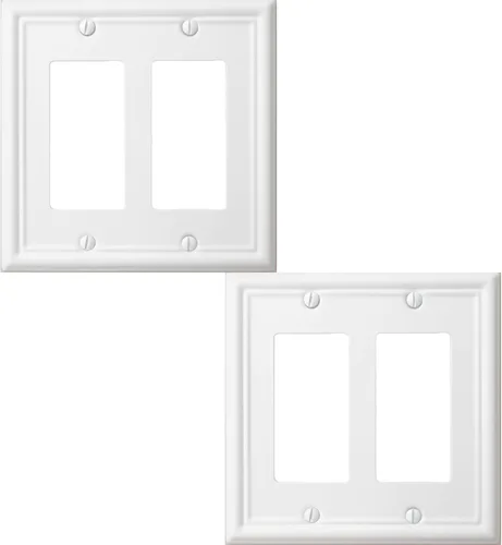 Vista 19 de OKAWYC Cubierta Individual de Interruptor de Luz en Blanco Luca Placa de Pared de Metal, Paquete de 4 Blanco 1 Gang, Cubierta de Interruptor de Luz
