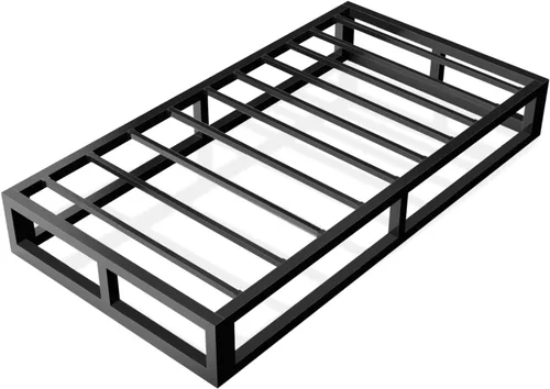 Vista 11 de Bilily Marco de cama individual de 14 pulgadas con soporte de listones de acero resistente, plataforma de metal resistente para colchón