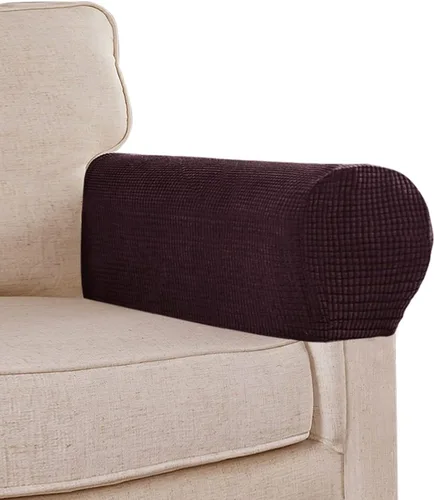 Vista 15 de Fundas elásticas para reposabrazos de sofá, fundas de elastano jacquard para sillas y sofás, fundas antideslizantes para reposabrazos
